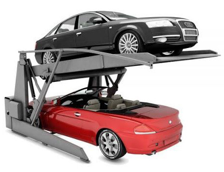Hydraulic tilting parking lift